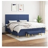 Image de Boxspring met matras stof blauw 200x200 cm3137267