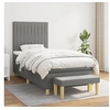 Image de Boxspring met matras stof donkergrijs 80x200 cm3137270