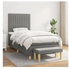 Image de Boxspring met matras stof donkergrijs 90x200 cm3137286