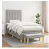 Image de Boxspring met matras stof lichtgrijs 100x200 cm3137293