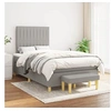 Image de Boxspring met matras stof lichtgrijs 120x200 cm3137301
