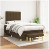 Image de Boxspring met matras stof donkerbruin 120x200 cm3137304