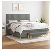 Image de Boxspring met matras stof donkergrijs 160x200 cm3137326