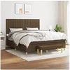 Image de Boxspring met matras stof donkerbruin 160x200 cm3137328