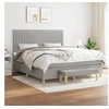 Image de Boxspring met matras stof lichtgrijs 180x200 cm3137333