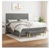 Image de Boxspring met matras stof donkergrijs 180x200 cm3137334