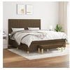 Image de Boxspring met matras stof donkerbruin 180x200 cm3137336