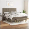 Image de Boxspring met matras stof taupe 180x200 cm3137337