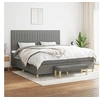 Image de Boxspring met matras stof donkergrijs 200x200 cm3137342