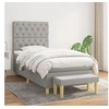 Image de Boxspring met matras stof lichtgrijs 80x200 cm3137349