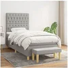 Image de Boxspring met matras stof lichtgrijs 90x190 cm3137357