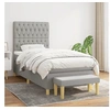 Image de Boxspring met matras stof lichtgrijs 90x200 cm3137365
