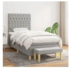 Image de Boxspring met matras stof lichtgrijs 100x200 cm3137373