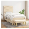 Image de Boxspring met matras stof cràmekleurig 100x200 cm3137378
