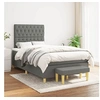 Image de Boxspring met matras stof donkergrijs 120x200 cm3137382