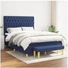 Image de Boxspring met matras stof blauw 140x190 cm3137395