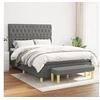 Image de Boxspring met matras stof donkergrijs 140x200 cm3137398