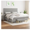 Image de Boxspring met matras stof lichtgrijs 160x200 cm3137405