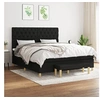 Image de Boxspring met matras stof zwart 160x200 cm3137407