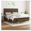 Image de Boxspring met matras stof donkerbruin 160x200 cm3137408