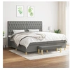 Image de Boxspring met matras stof donkergrijs 200x200 cm3137422