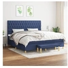 Image de Boxspring met matras stof blauw 200x200 cm3137427