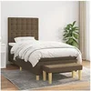 Image de Boxspring met matras stof donkerbruin 80x200 cm3137432