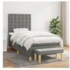 Image de Boxspring met matras stof donkergrijs 90x190 cm3137438