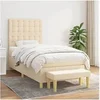 Image de Boxspring met matras stof cràmekleurig 90x190 cm3137442