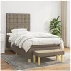 Image de Boxspring met matras stof taupe 90x200 cm3137449