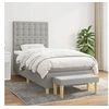 Image de Boxspring met matras stof lichtgrijs 100x200 cm3137453