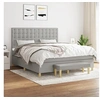 Image de Boxspring met matras stof lichtgrijs 160x200 cm3137485