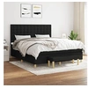 Image de Boxspring met matras stof zwart 160x200 cm3137487