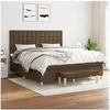 Image de Boxspring met matras stof donkerbruin 160x200 cm3137488