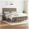 Image de Boxspring met matras stof taupe 160x200 cm3137489