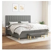 Image de Boxspring met matras stof donkergrijs 200x200 cm3137502