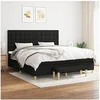 Image de Boxspring met matras stof zwart 200x200 cm3137503
