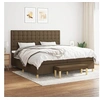 Image de Boxspring met matras stof donkerbruin 200x200 cm3137504