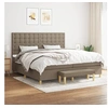 Image de Boxspring met matras stof taupe 200x200 cm3137505