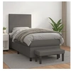 Image de Boxspring met matras kunstleer grijs 90x200 cm3137525
