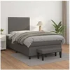 Image de Boxspring met matras kunstleer grijs 120x200 cm3137537