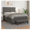 Image de Boxspring met matras kunstleer grijs 140x200 cm3137549