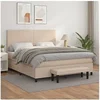 Image de Boxspring met matras kunstleer cappuccinokleurig 160x200 cm3137556