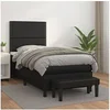 Image de Boxspring met matras kunstleer zwart 100x200 cm3137587