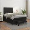 Image de Boxspring met matras kunstleer zwart 120x200 cm 3137593