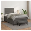 Image de Boxspring met matras kunstleer grijs 120x200 cm3137597