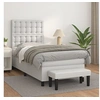 Image de Boxspring met matras kunstleer wit 80x200 cm3137630