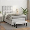Image de Boxspring met matras kunstleer wit 90x200 cm3137642