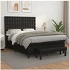 Image de Boxspring met matras kunstleer zwart 140x190 cm3137659