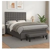 Image de Boxspring met matras kunstleer grijs 140x200 cm3137669